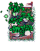 Third fennel patch only slightly nibbled, positioned slightly right of centre in open ground, above the 'New Gardens' info box in Autumn Garden