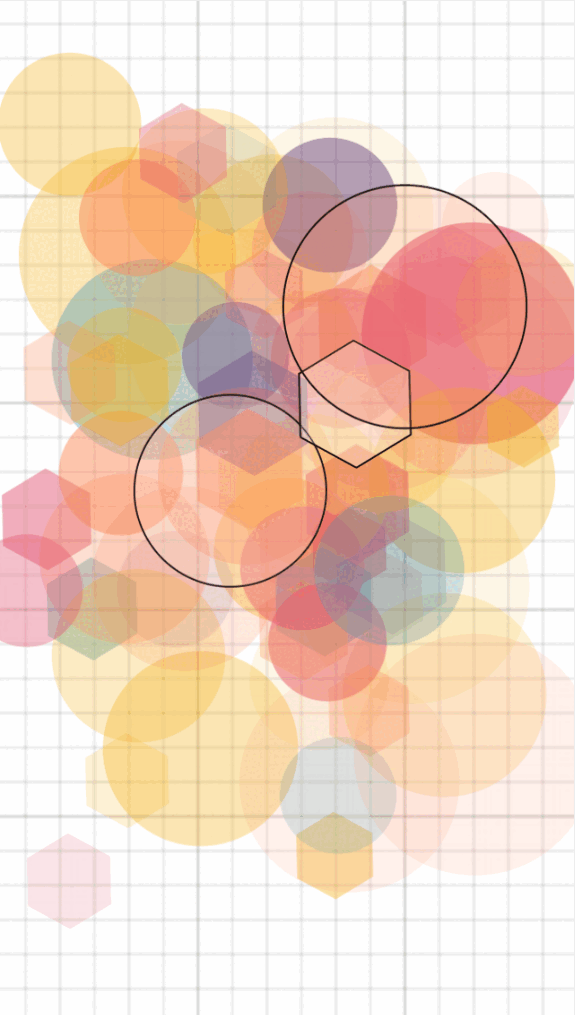 Animation shows ever closer inspection of vector shapes from SVG output