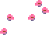 A bright cluster of rose-pink flowers gathered in vivid bloom at the base between a bare frost-tipped tree and a lively loquat with fresh green shoots, in the Spring Garden