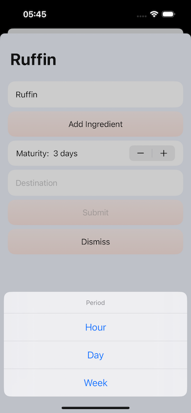 Displaying the method of creation with detailed menus